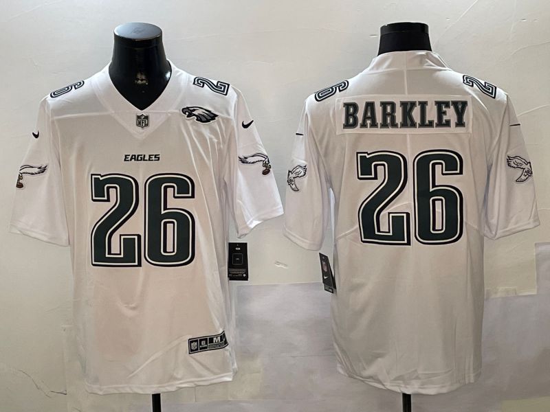 Men Philadelphia Eagles #26 Barkley White 2024 Nike Limited NFL Jersey style 01021->philadelphia eagles->NFL Jersey